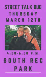 Street talk duo (24 × 36 in) SM