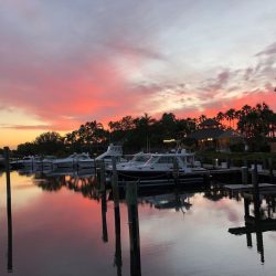 boats at dusk